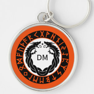 Dragon Viking Rune Protection Key Ring