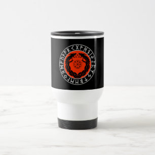 Dragon Viking Rune Protection Travel Mug