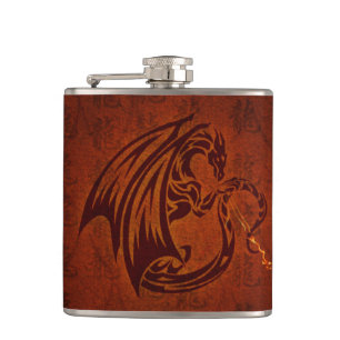Dragon Vinyl Wrapped Flask