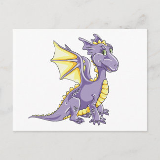 Dragon violet postcard