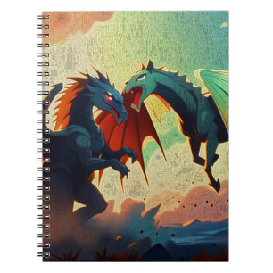 Dragon vs Pegasus - Fantasy Art Notebook