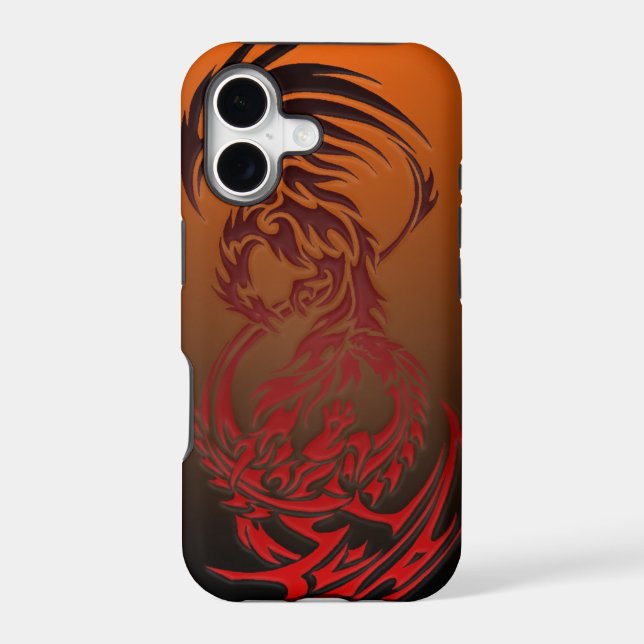 dragon VS phoenix iphone case (Back)