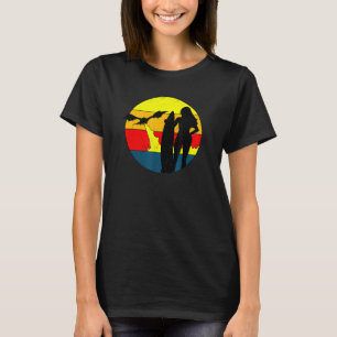Dragon Vs Surfer Girl 70s Dragon T-Shirt
