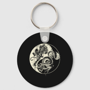Dragon Vs Tiger Tattoo! Yin And Yang Beast Fight  Key Ring