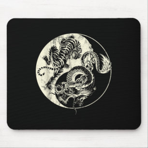 Dragon Vs Tiger Tattoo! Yin And Yang Beast Fight Mouse Mat