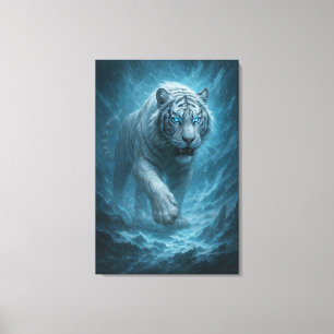 Dragon vs White Tiger – Mystical Fantasy Wall Art 