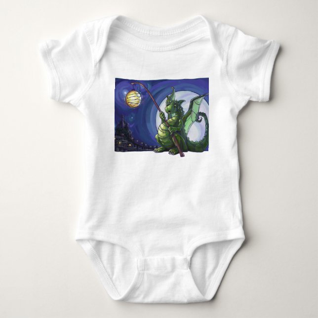 Dragon Watch Art Baby Bodysuit (Front)
