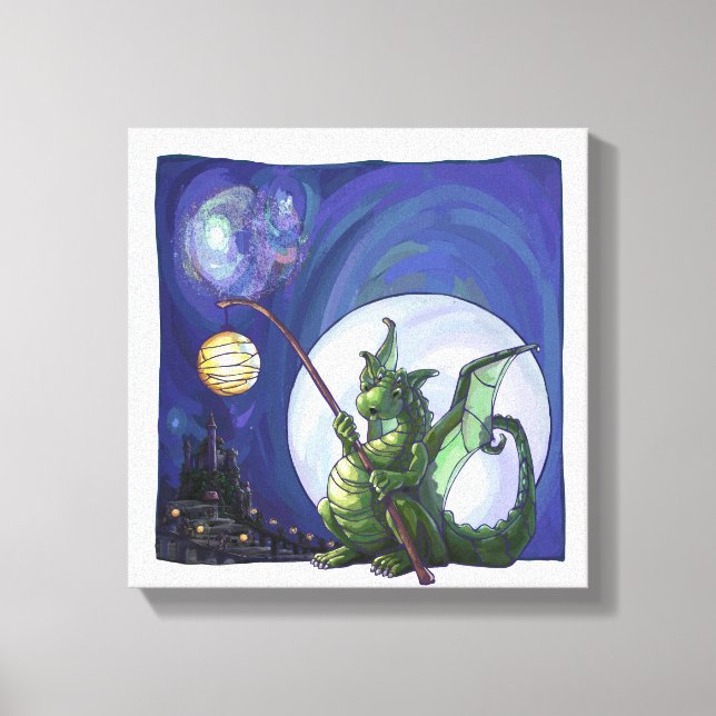 Dragon Watch Art Canvas Print (Front)