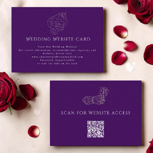Dragon Wedding Card   QR Code   Purple Gold 2026