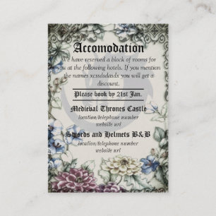 Dragon Wedding Mediaeval Gothic Accomodations Card