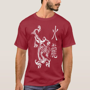 Dragon white print T-Shirt