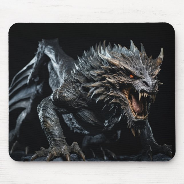 Dragon Wild Beast Portrait Fierce Power Mouse Mat (Front)