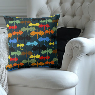 Dragon Wing Blue Flight Fantasy Cushion