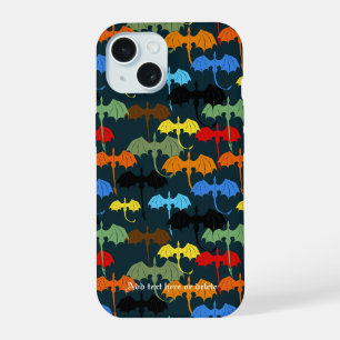 Dragon Wing Blue Flight Fantasy iPhone 15 Case