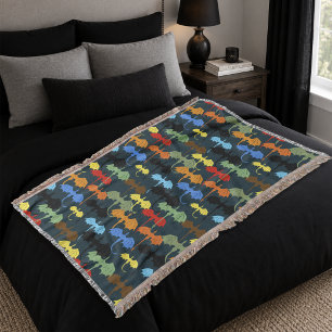 Dragon Wing Blue Flight Fantasy Throw Blanket