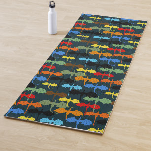 Dragon Wing Blue Flight Fantasy Yoga Mat