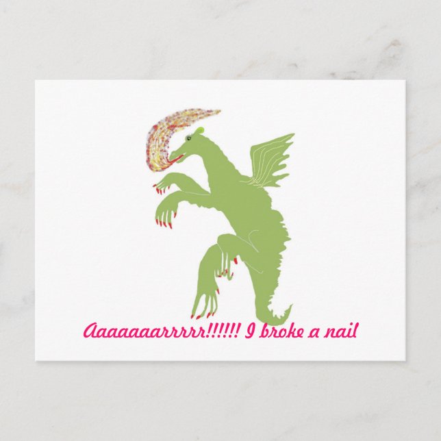 Dragon with a broken nail postcard (Front)