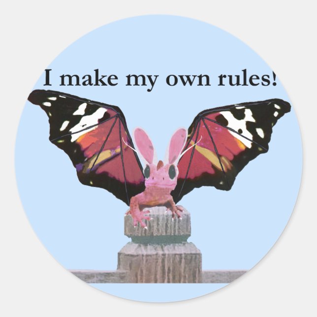 Dragon With Bunny Ears Classic Round Sticker (Front)