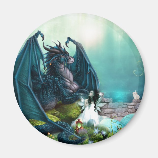 Dragon with Fairy Magnet (Front)