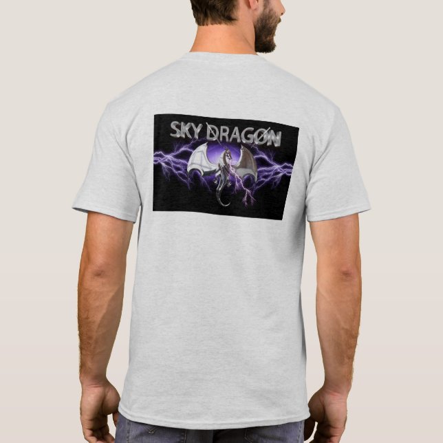 Dragon with Lighting Storm  T-Shirt (Back)