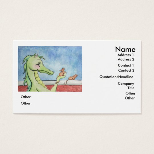 Dragon with Mice Business Card