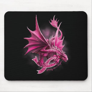 Dragon With Ribbon Breast Cancer Awareness  Mouse Mat