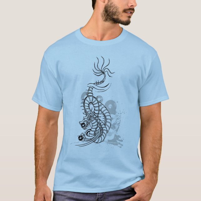 Dragon with Vinyl Records T-Shirt (Front)