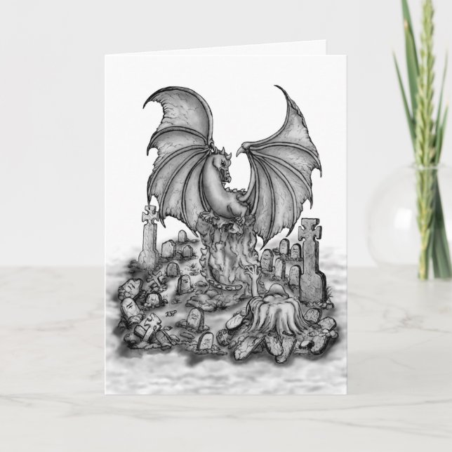 Dragon with Zombie Card (Front)