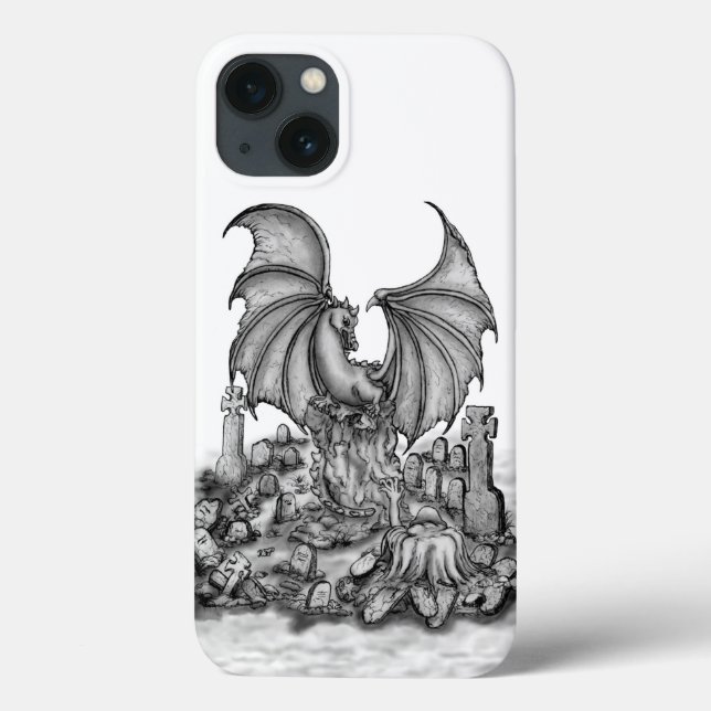 Dragon with Zombie Case-Mate iPhone Case (Back)