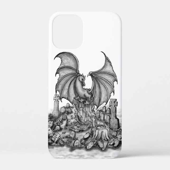 Dragon with Zombie Case-Mate iPhone Case (Back)