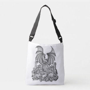 Dragon with Zombie Crossbody Bag