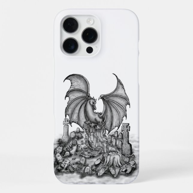 Dragon with Zombie iPhone Case (Back)