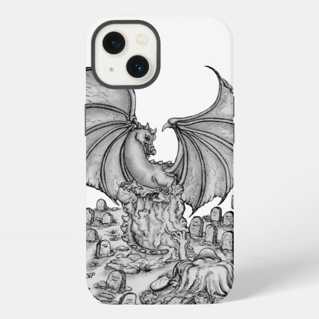 Dragon with Zombie iPhone Case (Back)