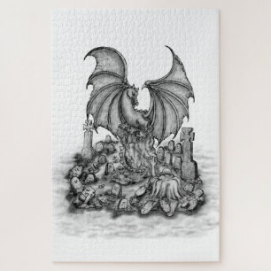 Dragon with Zombie Jigsaw Puzzle
