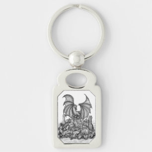 Dragon with Zombie Key Ring