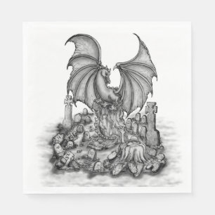 Dragon with Zombie Napkin