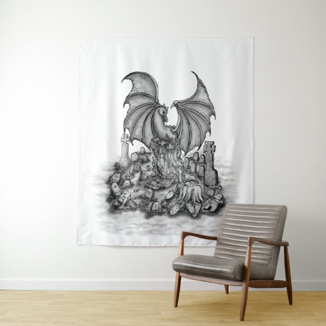 Dragon with Zombie Tapestry (In Situ)