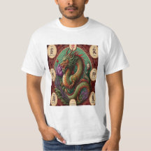 Dragon Wooden T-shirt - 2024 🐉👕