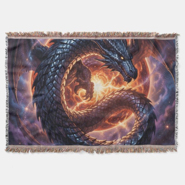 Dragon World – The Realm of Fire and Magic´3 Throw Blanket (Front)