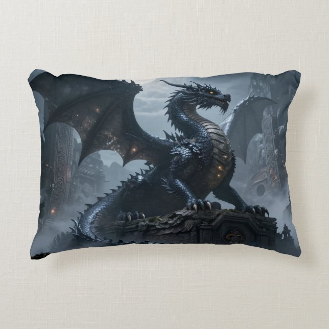 Dragon World – The Realm of Fire and Magic Decorative Cushion (Front)