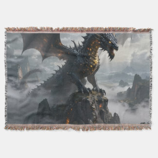 Dragon World – The Realm of Fire and Magic Throw Blanket