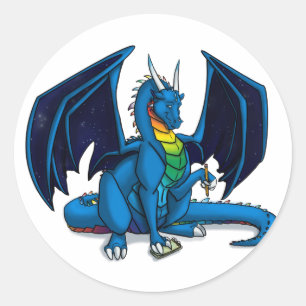 Dragon Writer Classic Round Sticker