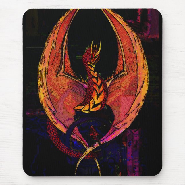 Dragon,Wyvern, Fantasy Dragon, Mythical Creature Mouse Mat (Front)
