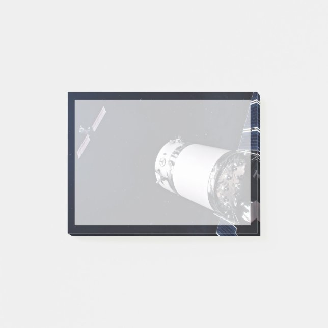 Dragon Xl Spacecraft Approaching A Lunar Gateway. Post-it Notes (Front)
