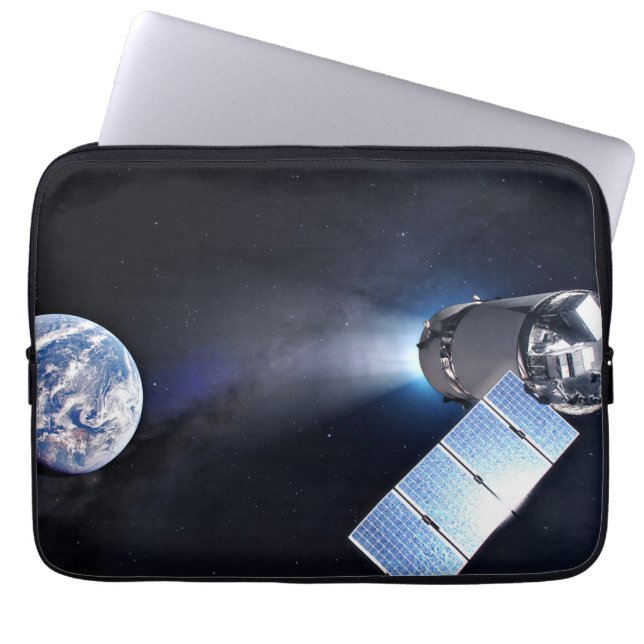 Dragon Xl Spacecraft With Planet Earth In Distance Laptop Sleeve (Front)