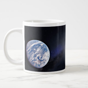 Dragon Xl Spacecraft With Planet Earth In Distance Large Coffee Mug