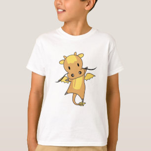 Dragon yellow Fairy Tale Fantasy Cute Animals Kids T-Shirt