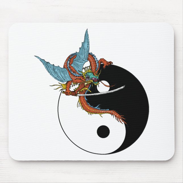 Dragon Yin Yang Gift Mouse Mat (Front)