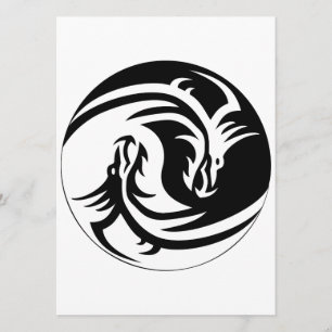 Dragon Yin Yang Invitation