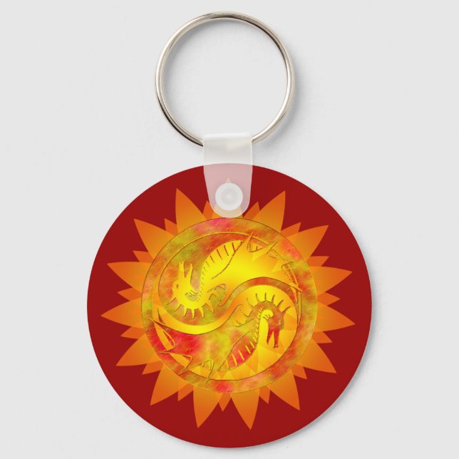 Dragon Yin Yang Key Ring (Front)